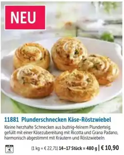 Bofrost Plunderschnecken Käse-Röstzwiebel Angebot