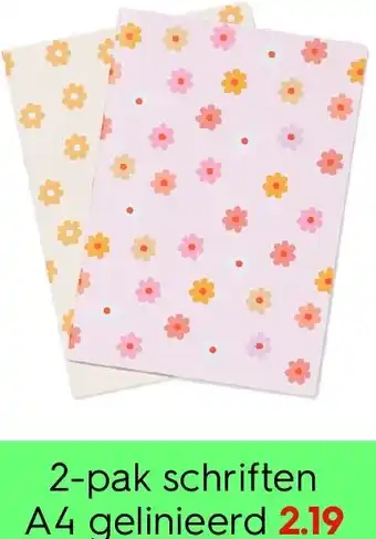 HEMA 2-pak schriften A4 gelinieerd Angebot