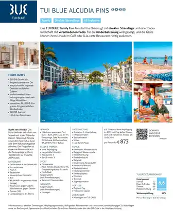 TUI Tui blue alcudia pins Angebot