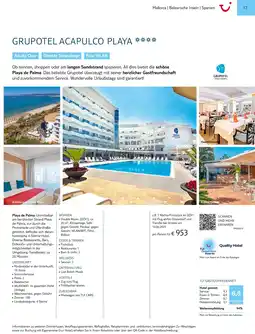 TUI Grupotel acapulco playa Angebot