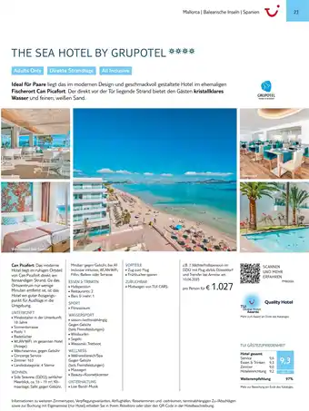 TUI The sea hotel by grupotel Angebot