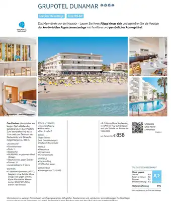 TUI Grupotel dunamar Angebot