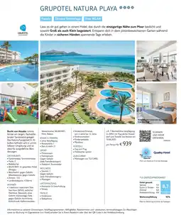 TUI Grupotel natura playa Angebot