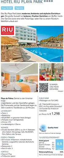 TUI HOTEL RIU PLAYA PARK Angebot