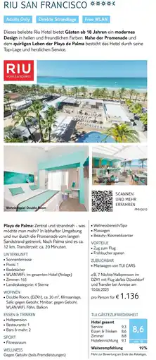 TUI Riu san francisco Angebot