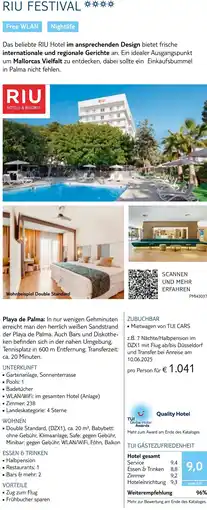 TUI Riu festival Angebot