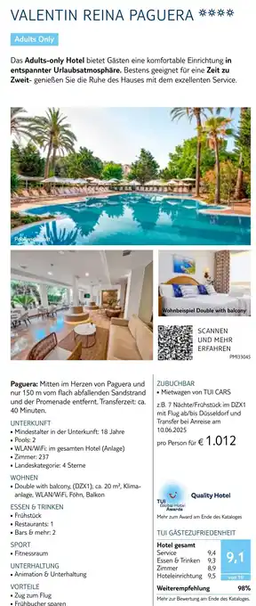 TUI Valentin reina paguera Angebot