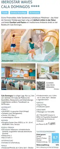 TUI Iberostar waves cala domingos Angebot