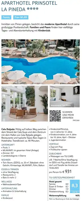 TUI Aparthotel prinsotel la pineda Angebot