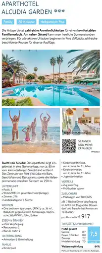 TUI Aparthotel alcudia garden Angebot