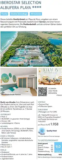 TUI Iberostar selection albufera playa Angebot