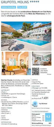 TUI Grupotel molins Angebot