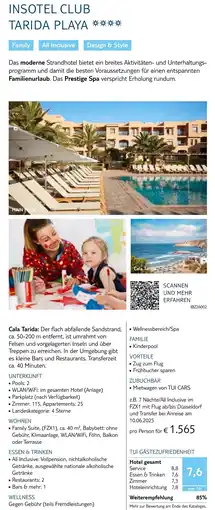 TUI Insotel club tarida playa Angebot