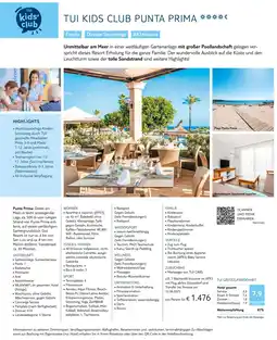 TUI Tui kids club punta prima Angebot