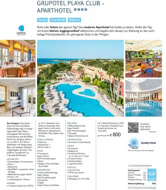 TUI Grupotel playa club - aparthotel Angebot