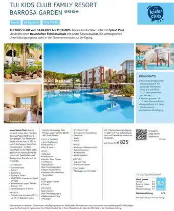 Tui kids club family resort barrosa garden