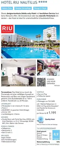 TUI Hotel riu nautilus Angebot