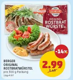 PENNY Berger Original Rostbratwürstel Angebot