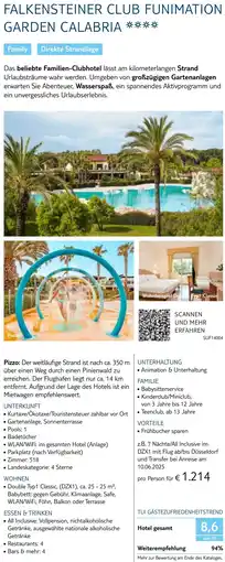 TUI Falkensteiner club funimation garden calabria Angebot