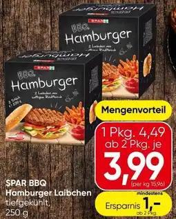 Spar Spar bbq Hamburger Laibchen tiefgekühlt, Angebot