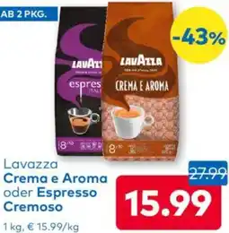 T&G Lavazza Crema e Aroma oder Espresso Cremoso Angebot