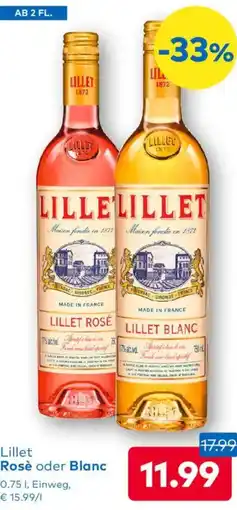 T&G Lillet Rosè oder Blanc Angebot