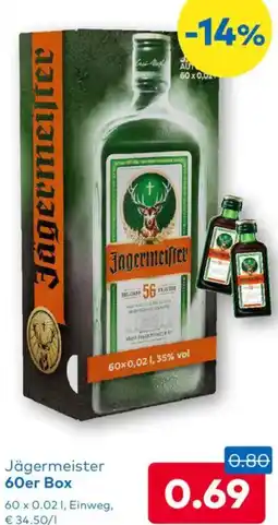 T&G Jägermeister 60er Box Angebot