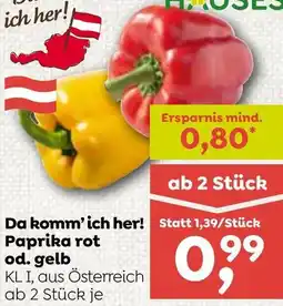 ADEG Paprika rot od. gelb Angebot
