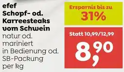 ADEG efef Schopf od Karreesteaks vom Schwein Angebot