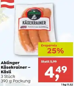 ADEG Ablinger Käsekrainer - Käsli Angebot