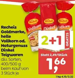 ADEG Recheis Goldmarke helle Vollkorn od Naturgenuss Dinkel Vollkorn Angebot