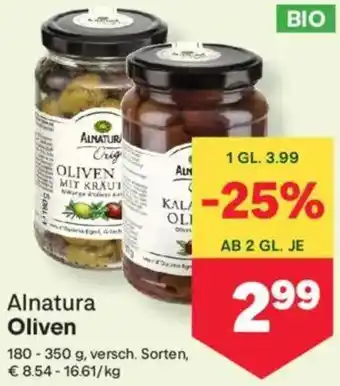 MPreis Alnatura Oliven Angebot