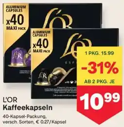 MPreis L'OR Kaffeekapseln Angebot