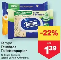 MPreis Tempo Feuchtes Toilettenpapier Angebot