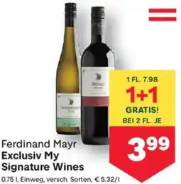 MPreis Ferdinand Mayr Exclusiv My Signature Wines Angebot