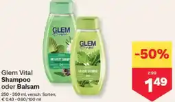 MPreis Glem Vital Shampoo oder Balsam Angebot