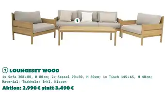 Casa Loungeset wood Angebot