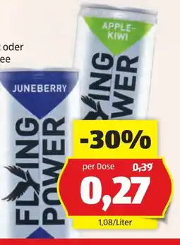 Hofer Flying Power Energy Drink Juneberry Angebot
