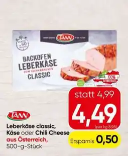 Spar Leberkäse classic, Käse oder Chili Cheese Angebot