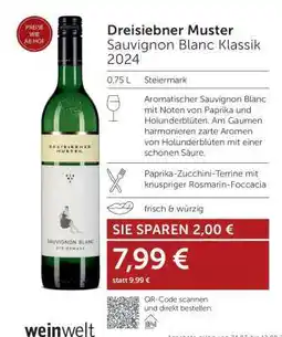Interspar Dreisiebner Muster Sauvignon Blanc Klassik 2024 Angebot