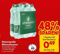 Interspar Roemerquelle Mineralwasser Angebot