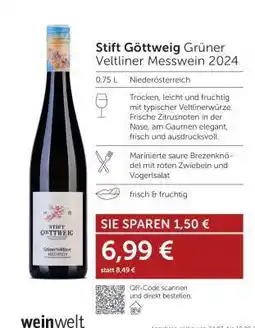Interspar Stift Göttweig Grüner Veltliner Messwein 2024 Angebot