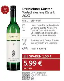 Interspar Dreisiebner Muster Welschriesling Klassik 2023 Angebot