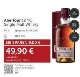 Interspar Aberlour 12 YO Single Malt Whisky Angebot