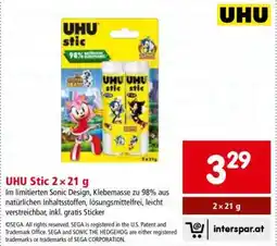 Interspar UHU Stic 2 × 21 g Angebot