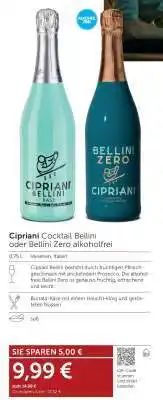 Interspar Cipriani Cocktail Bellini oder Bellini Zero alkoholfrei Angebot
