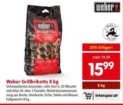 Interspar Weber Grillbriketts 8 kg Angebot