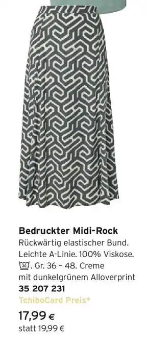 Tchibo Eduscho Bedruckter midi-rock Angebot