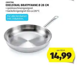 Hofer CROFTON EDELSTAHL BRATPFANNE Ø 28 CM Angebot