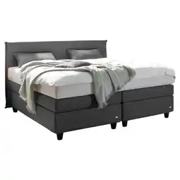 XXXLutz Boxspringbett 200/200 cm in Anthrazit, Schwarz Angebot